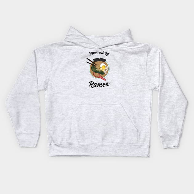 Powered by Ramen Kids Hoodie by Cute_but_crazy_designs